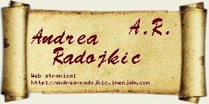 Andrea Radojkić vizit kartica